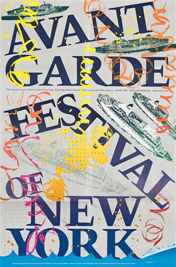 JIM MCWILLIAMS (1937- ) Five posters from Charlotte Moormans New York Avant Garde Festival.